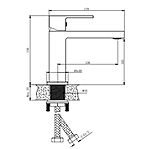 Смеситель для раковины Knotlor Stable KN-20/GM латунь