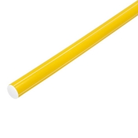 Палка гимнастическая 100 см, цвет: желтый