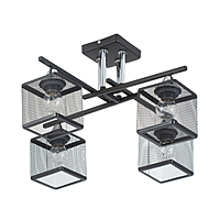 Люстра "Куб" 4х60Вт Е27 Чёрный 38,5х38,5х27см