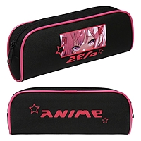 Пенал мягкий 1 отд. объем 80*210*40 наполн Calligrata ПМО 21-20/set 4предм дев Аниме глаза
