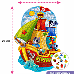 Пазл Кораблик 105 элементов в деревянной коробке 147116