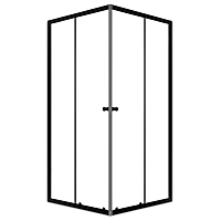 Душевое ограждение Domani-Spa Cube 99, прозрачное стекло, 90х90х190 см, без поддона, графит