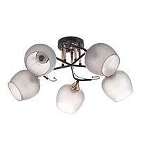 Люстра "Акапулько" 5х60Вт Е27 Коричневый, золото 48х28х24см