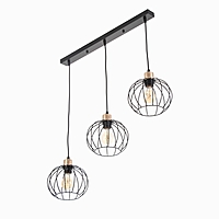 Люстра "Контур" 3х60Вт Е27 Чёрный 70х20х22(90)см