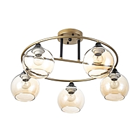 Люстра "Сицилия" 5х60Вт Е27 Золото 55х55х25,5см