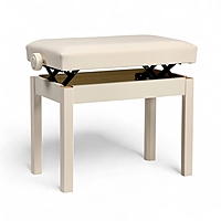 Банкетка для пианино Music Life сиденье 55 х 34, высота 48-58 см, белая