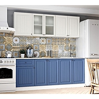 Кухня Хозяюшка Акация белая-Деним 2000х600