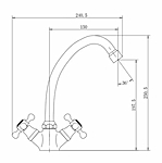 Смеситель для кухни Fashun A4119-2 хром