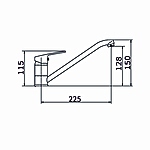 Смеситель для кухни Fashun A4214-B хром