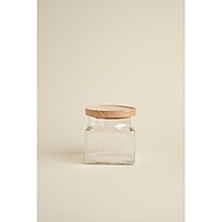 Банка для сыпучих продуктов с деревянной крышкой SL Home "Афины" 1 л, 11х11,5 см