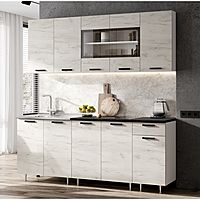 Кухня прямая «Рио» NEW, со столешницей, 2000 мм, цвет дуб крафт белый/антарес столешница