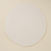 Салфетка сервировочная на стол Sima-Land Home, d=38 см, цвет белый, хлопок