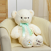 Мягкая игрушка "Мишка" с бантом, 80 см, цвет белый