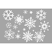 Набор снежинок для декора (белый) (счетный материал) Ф736