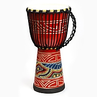 Барабан Джембе "Цветок", 23 х 50 см, коричневый