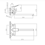 Смеситель для ванны Haiba HB22553 длинный излив хром