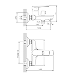Смеситель для ванны Haiba HB60198 короткий излив хром