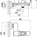 Смеситель для ванны Savol S-600603A хром