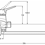 Смеситель для ванны D-Lin D146310-2 излив 400 мм