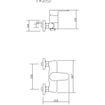 Смеситель для ванны Fmark FM3052 хром