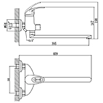 Смеситель для ванны Fmark FM2203 хром