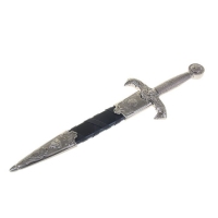 Сувенирный кинжал «Полдень», 43 см, резные ножны, чёрно-серебристый