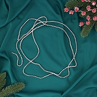 Бусы на ёлку 2 м d-4 мм "Бусинки" серебро