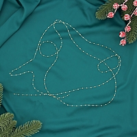 Бусы на ёлку 2 м d-2 мм "Бусины мини нити" золото