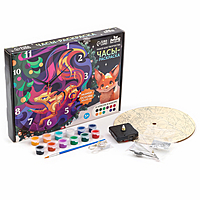 Часы своими руками. Часы - расскраска под роспись «Лиса», новогодний набор для творчества