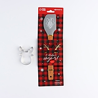 Набор "Олененок", 2 предмета: лопатка, форма для печенья