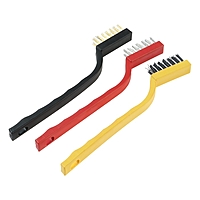 Щетка для чистки автомобиля 17 см, металическая щетина, чарная, набор 3 шт