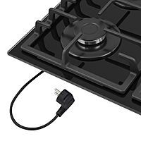 Варочная панель HOMSair HGG646BK, газовая, 4 конфорки, чёрный