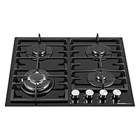 Варочная панель HOMSair HGG646BK, газовая, 4 конфорки, чёрный