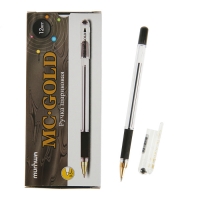 Ручка шариковая MunHwa MC Gold, узел 0,5 мм, чернила черные, штрихкод на ручке