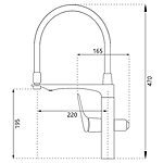 Смеситель для кухни Haiba HB76816 под фильтр хром
