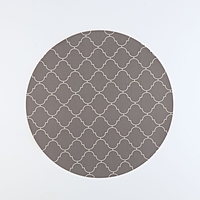 Салфетка сервировочная «Орнамент», d=38 см, цвет серый