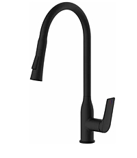 Смеситель для кухни Haiba HB73816-7 выдвижная лейка черный