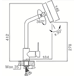 Смеситель для кухни Haiba HB73304-1 нержавеющая сталь