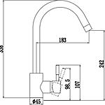 Смеситель для кухни Fmark FS8232H черный