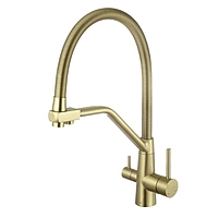 Смеситель для кухни Fmark FS0762C под фильтр гибкий бронза
