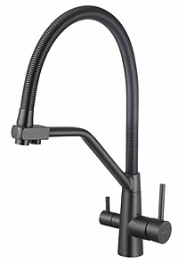 Смеситель для кухни Fmark FS0762Q под фильтр гибкий графит