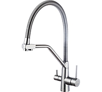 Смеситель для кухни Fmark FS0762L под фильтр гибкий сатин