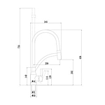 Смеситель для кухни Fmark FS8244H-01 гибкий излив черный