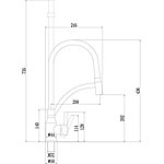 Смеситель для кухни Fmark FS8244A-02 гибкий излив хром/белый