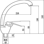 Смеситель для кухни Fmark FM4104W белый