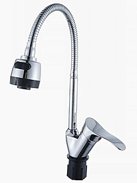 Смеситель для кухни Эверест B58-214M гибкий излив хром