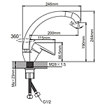 Смеситель для кухни Эверест B59-270GS высокий излив хром