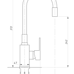 Смеситель для кухни TSARSBERG TSB-732-GR05 гибкий серый