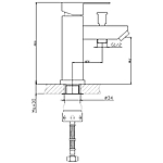 Смеситель для раковины Haiba HB12801 с гигиеническим душем