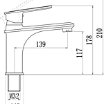 Смеситель для раковины Savol S-600601A хром